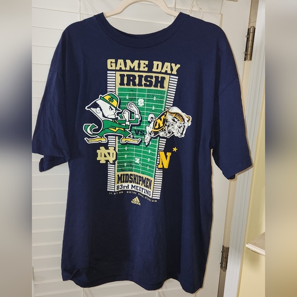 adidas Notre Dame Fighting Irish 2009 vs NAVY Shirt XL 11/07/09 - Picture 1 of 8